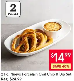 Kitchen Stuff Plus 2 Pc. Nuevo Porcelain Oval Chip & Dip Set offer