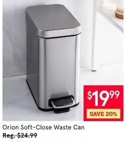 Kitchen Stuff Plus Orion Soft-Close Waste Can offer