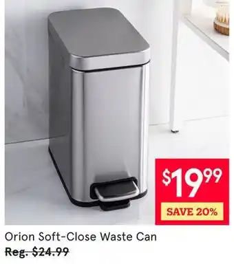 Kitchen Stuff Plus Orion Soft-Close Waste Can offer