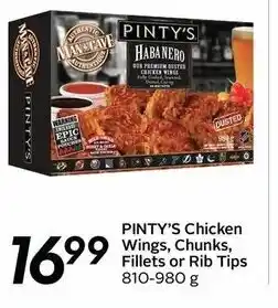 Safeway Pinty's Chicken Wings, Chunks, Fillets or Rib Tips offer