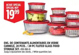 Canadian Tire 24-PC FLUTED GLASS FOOD STORAGE SET offer