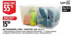 Canadian Tire CLEAR TOTE, 2-PK offer