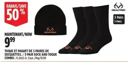 Canadian Tire Realtree 3-PAIR SOCK AND TOQUE COMBO offer