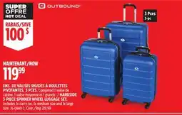 Canadian Tire Outbound HARDSIDE 3-PIECE SPINNER WHEEL LUGGAGE SET. Includes 1x carry-on, 1x medium offer