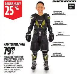 Canadian Tire Sherwood 8-PC PLAYRITE BASIC YOUTH HOCKEY PROTECTIVE KIT offer