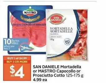 Safeway San Daniele Mortadella or Mastro Capocollo offer