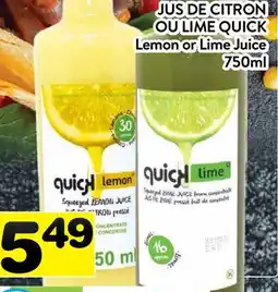 Supermarché PA JUS DE CITRON OU LIME QUICK | Lemon or Lime Juice offer