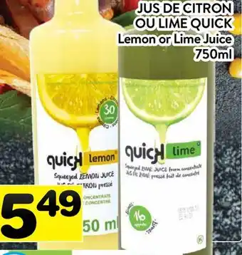 Supermarché PA JUS DE CITRON OU LIME QUICK | Lemon or Lime Juice offer