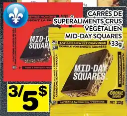 Supermarché PA CARRÉS DE SUPERALIMENTS CRUS VÉGÉTALIEN MID-DAY SQUARES offer