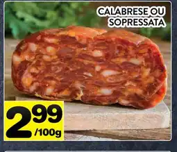 Supermarché PA CALABRESE OU SOPRESSATA offer