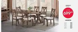 Meubles RD langevin - Rectangular Dining Table with 4 Chairs - Beige offer