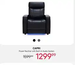Meubles RD capri - Power Recliner with Built-In Audio System - Black offer
