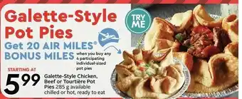 Safeway Galette-Style Chicken, Beef or Tourtière Pot offer