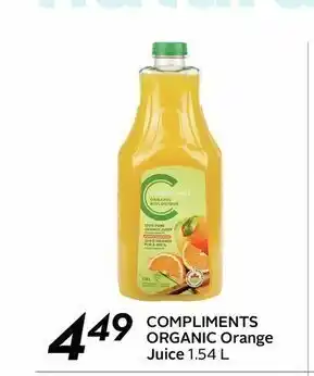Safeway Compliments Organic Orange Juice offer