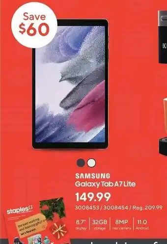 Staples Samsung Galaxy TabA7 Lite offer
