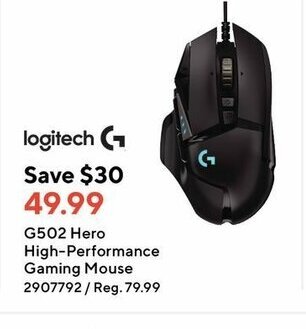 Staples G502 Hero High-Performance Gaming Mouse offer