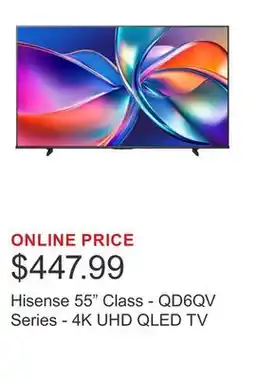Costco Hisense 55 Class - QD6QV Series - 4K UHD QLED TV offer