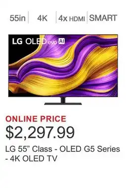 Costco LG 55 Class - OLED G5 Series - 4K OLED TV offer