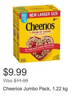 Costco Cheerios Jumbo Pack, 1.22 kg offer