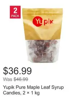 Costco Yupik Pure Maple Leaf Syrup Candies, 2 × 1 kg offer