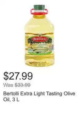 Costco Bertolli Extra Light Tasting Olive Oil, 3 L offer