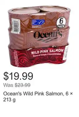 Costco Ocean's Wild Pink Salmon, 6 × 213 g offer