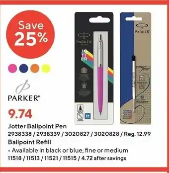 Staples Jotter Ballpoint Pen offer
