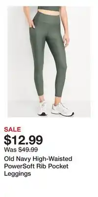 Old Navy Old Navy High-Waisted PowerSoft Rib Pocket Leggings offer