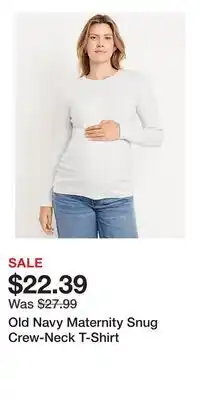 Old Navy Old Navy Maternity Snug Crew-Neck T-Shirt offer