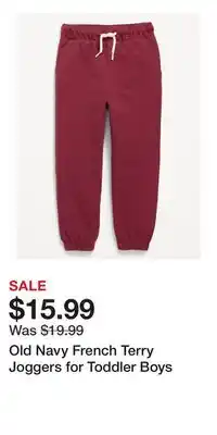 Old Navy Old Navy French Terry Joggers for Toddler Boys offer