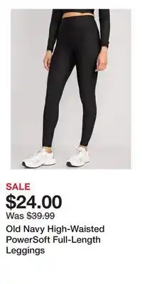 Old Navy Old Navy High-Waisted PowerSoft Full-Length Leggings offer
