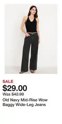 Old Navy Old Navy Mid-Rise Wow Baggy Wide-Leg Jeans offer