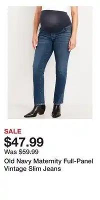 Old Navy Old Navy Maternity Full-Panel Vintage Slim Jeans offer