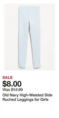 Old Navy Old Navy High-Waisted Side Ruched Leggings for Girls offer