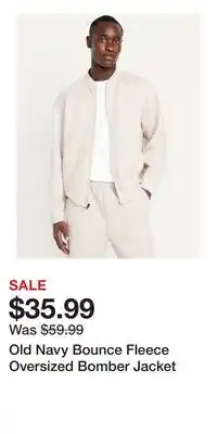 Old Navy Old Navy Bounce Fleece Oversized Bomber Jacket offer