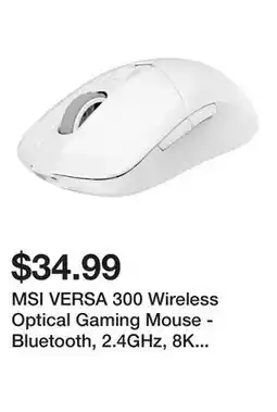 Newegg MSI VERSA 300 Wireless Optical Gaming Mouse - Bluetooth, 2.4GHz, 8K DPI (Adjustable) - White offer
