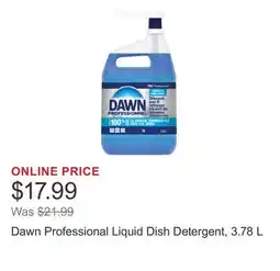 Costco Dawn Professional Liquid Dish Detergent, 3.78 L offer