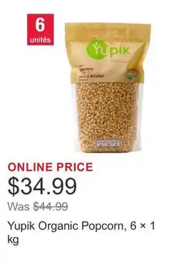 Costco Yupik Organic Popcorn, 6 × 1 kg offer