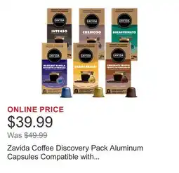 Costco Zavida Coffee Discovery Pack Aluminum Capsules Compatible with Nespresso Original System, 60 count offer