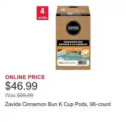 Costco Zavida Cinnamon Bun K Cup Pods, 96-count offer