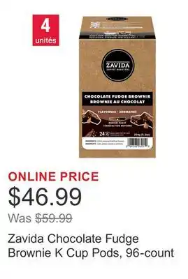 Costco Zavida Chocolate Fudge Brownie K Cup Pods, 96-count offer