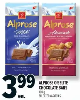 Metro Alprose or elite chocolate bars offer