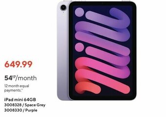 Staples iPad Mini 64GB offer