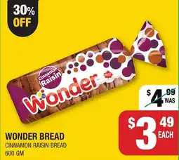 Iqbal Foods Wonder bread cinnamon raisin bread offer