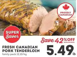 IGA Fresh canadian pork tenderloin offer