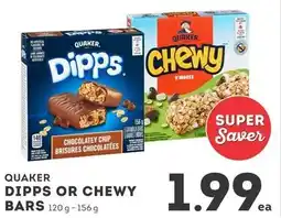 IGA Quaker dipps or chewy bars offer