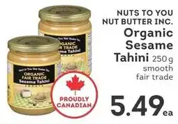 IGA Nuts to you nut butter inc. organic sesame tahini offer