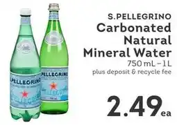 IGA S.Pellegrino carbonated natural mineral water offer