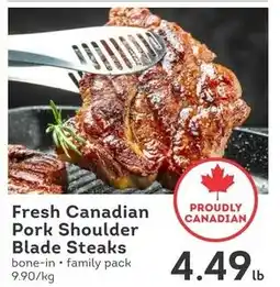 IGA Fresh Canadian Pork Shoulder Blade Steaks offer