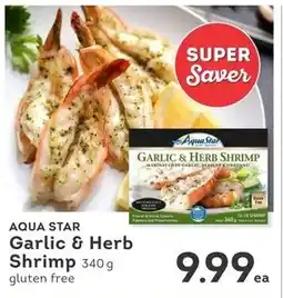 IGA AQUA STAR Garlic & Herb Shrimp offer